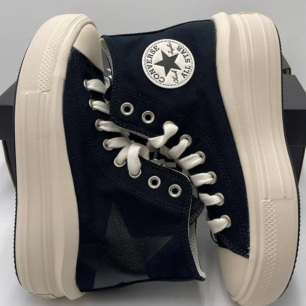Converse WMNS A09899C CTAS MOVE HI BLACK/NATURAL IVORY/EGRET Platforms Sneakers